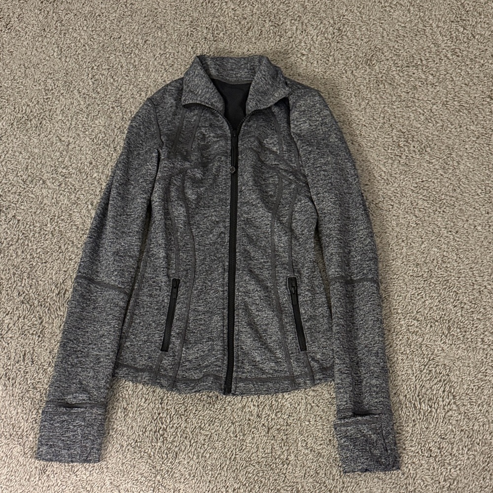 lululemon athletica Heathered Gray Full-Zip Utility Jacket